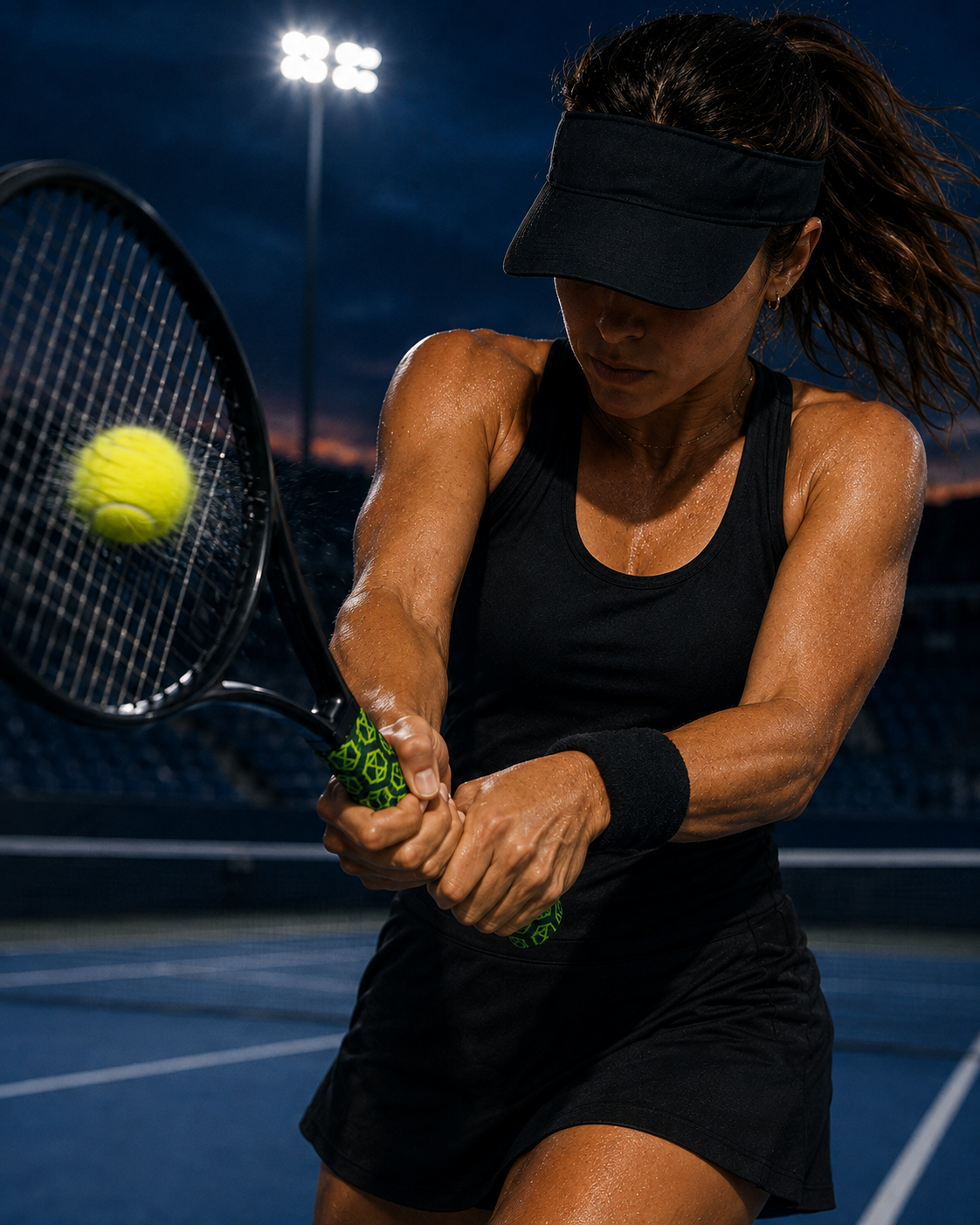 Athlete gripping equipment wrapped in Agonite AC Grip Tape